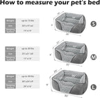 INVENHO Medium Dog Bed Rectangle Washable Orthopedic Soft Calming Sleeping Durable Pet Cuddler with Anti-Slip Bottom
