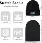 Funny Beanies Warm Knit Hats Fall Winter Black Hip Pop Knit Hat Cap for Women Men