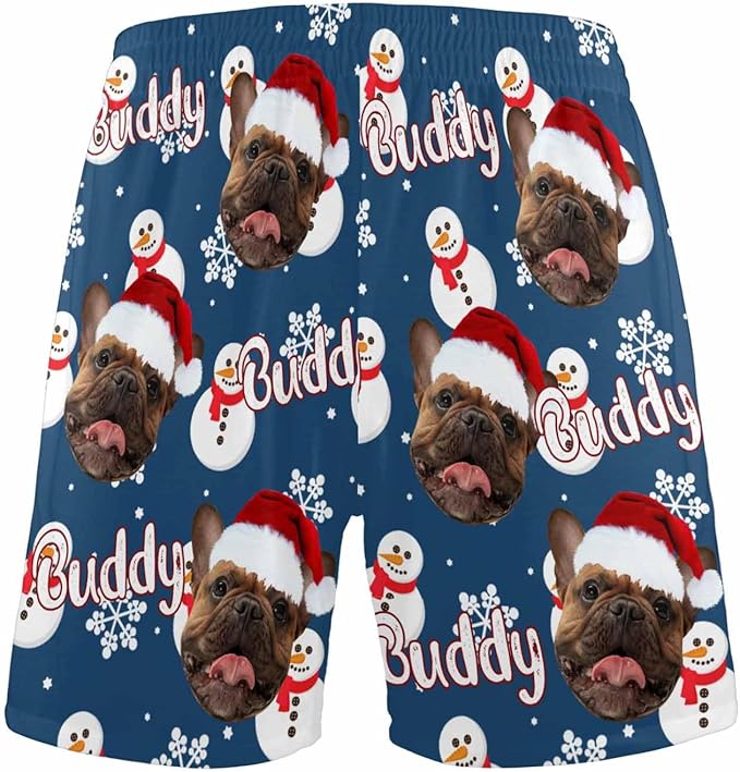 Custom Pajama Pants for Men, Personalized PJ Pants with Photos, Custom Mens Pajama Shorts, Gifts for Dad Husband