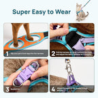 Cat Harness and Leash Set, Step-in Escape Proof Adjustable Vest Harness for Small Medium Large Cats, Lightweight Soft Breathable Reflective Kitten Harness for Walking Travel, Camping(Butterfly, L)