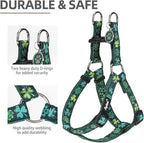 PUPTECK No Pull St. Patrick Dog Harness Soft Adjustable Basic Nylon Step in Puppy Vest Outdoor Walking with ID Tag, Deep Green S