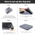 WESTERN HOME WH Large Dog Bed for Large, Jumbo, Medium Dogs, Orthopedic Pet Bed Waterproof Mattress with Removable Washable Cover, Thick Egg Crate Foam Dog Bed with Non-Slip Bottom