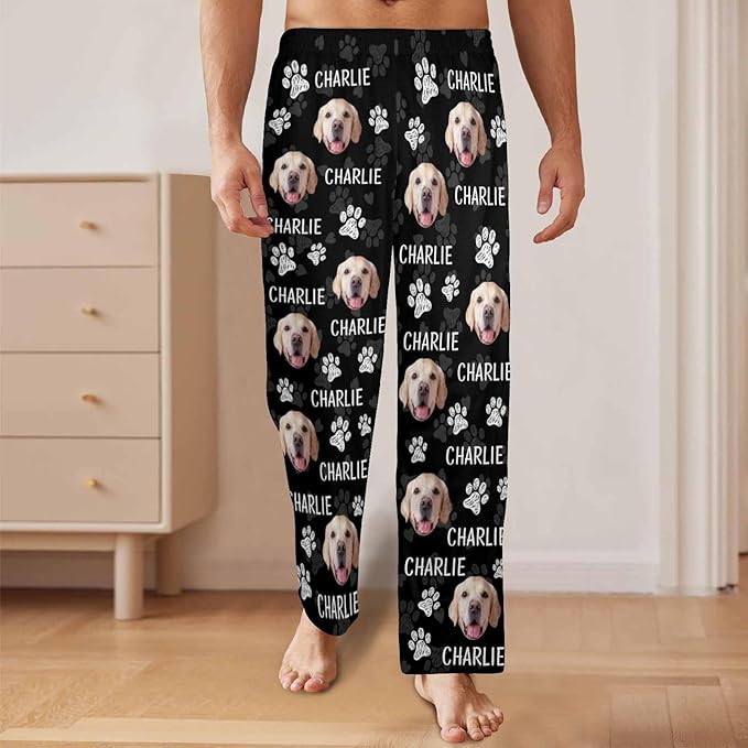 Personalized Face Pajama Pants for Men Women Custom Photo Printed Pajamas Bottoms Trousers Gift for Christmas Birthday