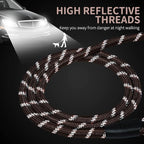 Long Dog Leash for Training 50Ft-Reflective Nylon Rope with Swivel Hook-Recall Agility Lead for Large Small Medium Dogs Outside Walking Hiking-Brown