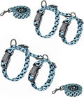 Halypet 2-Pack Cat Harness and Leash Set, Escape Proof 3-in-1 Adjustable Harness for Cats, Soft Lightweight, Easy On & Control for Walking, Travel & Outdoor Use, Light Blue Kitty, Small