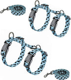 Halypet 2-Pack Cat Harness and Leash Set, Escape Proof 3-in-1 Adjustable Harness for Cats, Soft Lightweight, Easy On & Control for Walking, Travel & Outdoor Use, Light Blue Kitty, Small