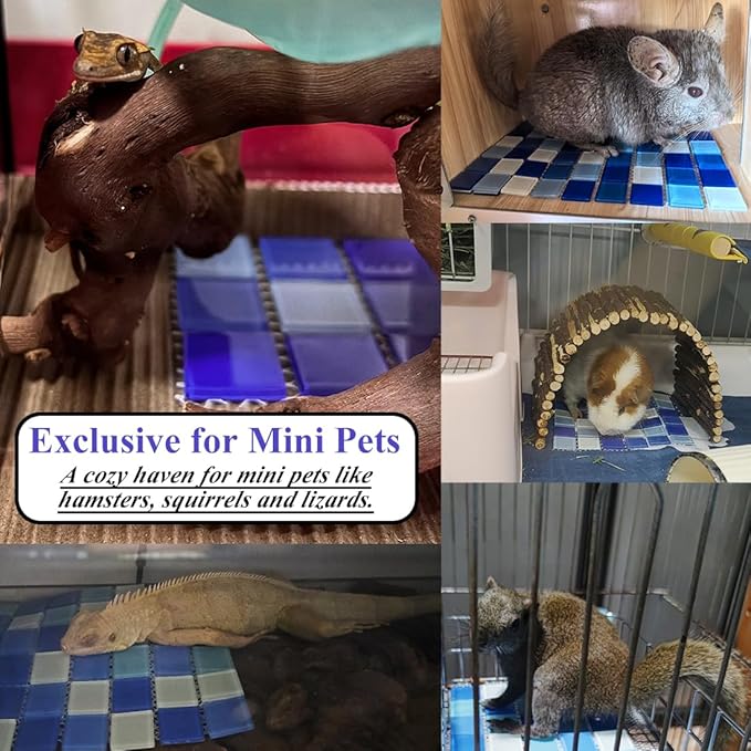 Mosaic Ice Mat for Hamsters, Rabbits and Small Pets, Summer Cooling Pad, Temperature Reducing Pet Mat