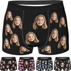 Personalized Underwear for Men with Face Custom Face Boxers Customized Boxer Briefs Funny Gifts for Him Husband Boyfriend