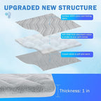 SCENEREAL Dog Cooling Mat, Reversible Self-Cooling Dog Pad (Cool & Warm), 48"x28" Thicken Ice Cool Mat for Crate Kennel Sofa Indoor Outdoor No Toxic Gel, Machine Washable