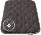 Paw Inspired Washable Padded Crate Mats for Dogs | 29” x 18” Pad, Fits 30-inch Kennels | Leakproof, Waterproof Bottom, Plush Pet Beds (Gray)