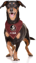 NCAA Florida State Seminoles Personalized Tie Bandana for Dogs & Cats, Size Large/X-Large. Custom Dog Bandana Scarf Bib for Pet Cat Dog. The Ultimate Game-Day & Party Customizable Bandana