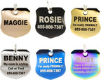 Engraved Dog Tags Personalized - Stainless Steel Engraved Dog Cat ID Tags Front & Back up to 8 Lines of Text Color Plating Gold, Rose Gold, Blue, Black, Nebula by PetANTastic