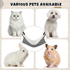 BBTO 3 Pcs Reversible Pet Hammock Soft Plush Cat Hanging Hammock Guinea Pig Bed Rat Cage Accessories for Puppy Dog Piggy Kitten Ferret Rabbit Other Small Animals (Triangle)