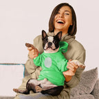 Small Dog Hoodie Soft Warm Fleece Fall Winter Dog Clothes Cute Puppy Sweaters Cat Coat Funny Blank Pullover Doggy Hooded Sweatshirts for Small Dogs Chihuahua Costumes Kitten Outfits(Green,XL)