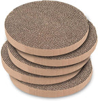 Best Pet Supplies Catify Cat Scratcher, Fun Interactive Scratchers, Posts, Poles, Claw Safe, Furniture Saver Indoor Play Support Natural Cat Behaviors Heavy Duty - 5 Pack Round