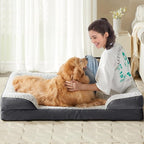 Orthopedic Dog Bed for Medium Dogs, Egg Crate Foam Bed for Medium Dogs, Equipped with Removable Waterproof Pillow Cover and Anti-Slip Bottom, Pet Bed