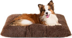 EHEYCIGA Fluffy Dog Crate Bed for Large Dogs, Plush Faux Fur Crate Pad, Calming Anti Anxiety Large Dog Bed, Washable Soft Warm Mat with Non-Slip Bottom, Coffee