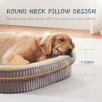 Orthopedic Dog Bed for Medium, Large Dogs Breeds, High Density Egg Crate Foam Dog Sofa Beds with Four Sided Bolster,Oval Kennel Bed, Pet Couch Bed,Removable Washable Cover& Non-Slip Bottom