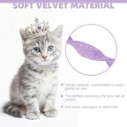 EXPAWLORER Soft Velvet Safe Cat Collars for Girl Cats - Rhinestones Bling Diamante Adjustable Collars Breakaway- Chirstmas Cat Clollar Gifts with Bells for Boy Cats Kitty and Small Dogs