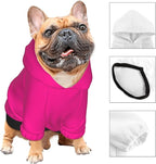 Personalized Dog Hooded Sweatshirt, Custom Pet Pullover Hoodie Design Your Own Text Image for Small Dogs Puppy Cat Kitten Clothes Dog Shirt Customizable, Customized Gifts, Deep Pink, S,