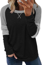 Akihoo Womens Casual Long Sleeve Tunic Tops Crew Neck Shirt Blouses
