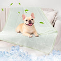 PICK FOR LIFE Cooling Blanket for Dogs, 0.4 Q-MAX Pets Cooling Comforter Throw for Bed Cover, Summer Blanket for Large Dogs Washable, Soft Lightweight Cold Mats for Pet Hot Weather (43"×55"/Green)