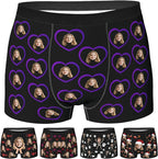 Personalized Underwear for Men with Face Custom Face Boxers Customized Boxer Briefs Funny Gifts for Him Husband Boyfriend