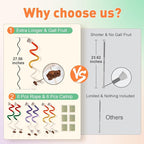 6 PCS XL Cat Toys Chew Ropes, 27.56 Inches Cat Chew Rope Toy for Teeth Cleaning, Safe Catnip Toys for Cats Rope Chew Toy (6 Bags of Catnip Included)