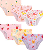 Girls and Toddlers 100% Cotton Underwear Tagless Soft Panties Size 2-3T,4-5T,6,8,10,12 (6-Pack)