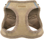 Best Pet Supplies - All Weather Plush, Reflective, No Pull Harness for Small, Medium Dogs, Cats - Secure with Hook & Loop Fastener, Buckle, Double D-Rings - Harness (Latte Suede), S