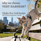 rabbitgoo Cat Harness and Leash for Walking, Escape Proof Soft Adjustable Vest Harnesses for Cats, Easy Control Breathable Reflective Strips Jacket, Grey, XS