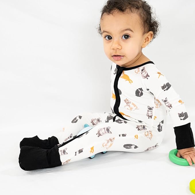 LollyBanks Baby Pajamas, Baby Romper 95% Bamboo Viscose and 5% Spandex