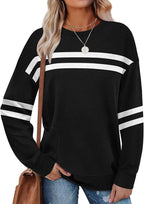 Akihoo Womens Casual Long Sleeve Tunic Tops Crew Neck Shirt Blouses
