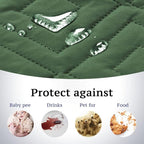 H.VERSAILTEX Reversible Sofa Slipcover Furniture Protector Water Resistant 2 Inch Wide Elastic Strap Sofa Cover Couch Covers Pet Kid Fit Seat Width Up to 66" (Sofa: 75" x 110", Christmas Green/Beige)