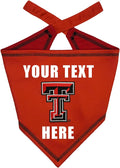 Pets First NCAA Texas TECH Raiders Personalized Tie Around Bandana for Dogs & Cats, Size Small/Medium. Custom Dog Bandana Scarf Bib for Pet Cat Dog. The Ultimate Game-Day & Party Customizable Bandana