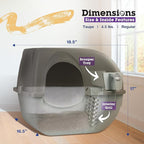 Omega Paw NRA15 Self Cleaning Litter Box Regular Size,Grey