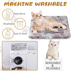 Tuanse 4 Pack Ultra Soft Dog Cat Bed Mat Small Animal Guinea Pig Bed with Cute Print Reversible Fleece Dog Crate Kennel Pad Cozy Washable Thickened Hamster Pet Beds Mat(21 x14 Inches,Light Gray)