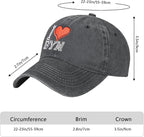 Embroidered Baseball Cap Adjustable Vintage Washed Distressed Denim Baseball Hat for Women Men