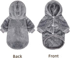 FabriCastle Dog Hoodie Sweater for Small Dogs Boy and Girl, Dog Clothes XS XXS Puppy Sweatshirt, Pet Outfit, Cat Clothing Super Soft Warm Snap On Closure (Light Grey, X-Large)
