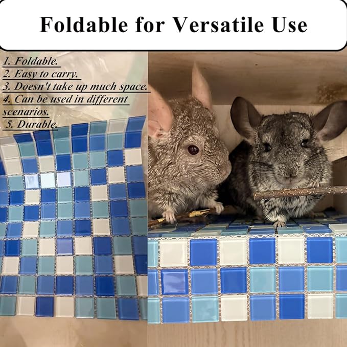 Mosaic Ice Mat for Hamsters, Rabbits and Small Pets, Summer Cooling Pad, Temperature Reducing Pet Mat