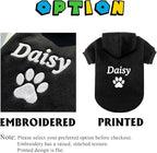 Personalized Dog Hoodie with Name/Text, Custom Embroidered or Printed Dog Sweater, Warm Winter Hoodie for Puppies, Cute Birthday Outfit, Unique Gift for Pet Lovers, A1