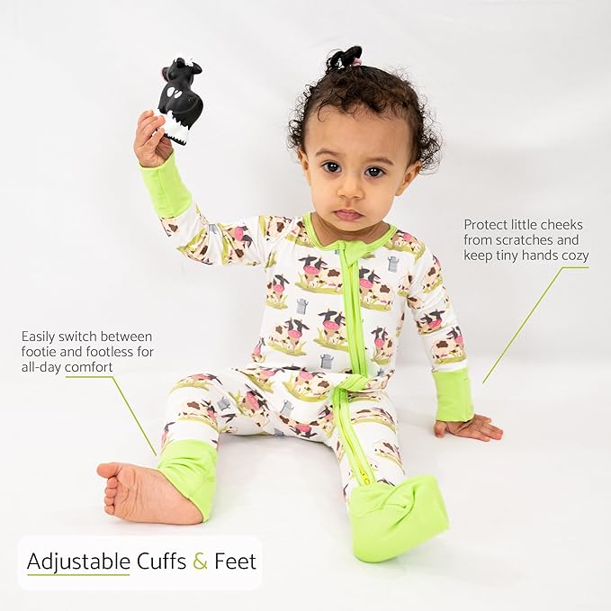 LollyBanks Baby Pajamas, Baby Romper 95% Bamboo Viscose and 5% Spandex