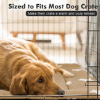 Mora Pets Cat Bed for Indoor Cats Washable Dog Crate Pad Cute Star Dog Bed Mat for Small Dogs Pet Kennel Pad for Cage Soft Flat Puppy Kitten Cushion for Sleeping Anti-Slip Brown 22 x 13