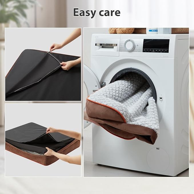 Orthopedic Dog Bed for Medium Dogs, Egg Crate Foam Bed for Medium Dogs, Equipped with Removable Waterproof Pillow Cover and Anti-Slip Bottom, Pet Bed