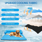 Large Cooling Dog Bed, Cooling Mat for Dogs | Machine Washable Couch Bed, Waterproof & Non-Slip Blanket Cover | Pad for Pets Indoor Outdoor(No Gel), L-40 x 35 inch