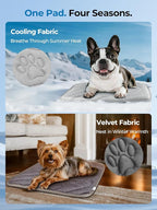 Dog Cooling Mat, Reversible Cool & Warm Pet Orthopedic Pad, Thick Mat for Summer & Winter, Machine Washable, Portable for Crate, Kennel, Bed, Floor, Sofa, Car (Cool Grey, Large：48" x 29")