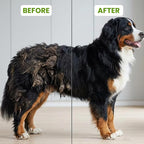 Poodle Grooming Comb - Metal Dematting Comb with Long & Short Stainless Steel Teeth for Removing Matted Hair & Knots, Safe and Gentle for Dogs & Cats (Green)