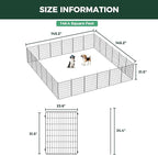 FXW MiniPaws Unleashed Dog Playpen, Expandable & Portable Design for Yard, RV Camping and Indoor Use, for Small and Medium Dogs, 32-inch 24 Panels