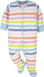 Onesies Brand Baby Girls' 4-pack Sleep 'N Play Footies Multi Pack