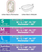 Cat Litter Box Liners, 30 Count - 41" x 19" Large Extra Durable Litter Pan Bags with Drawstring - Heavy Duty Liner Bags for Pet Litter Tray (Unscented)